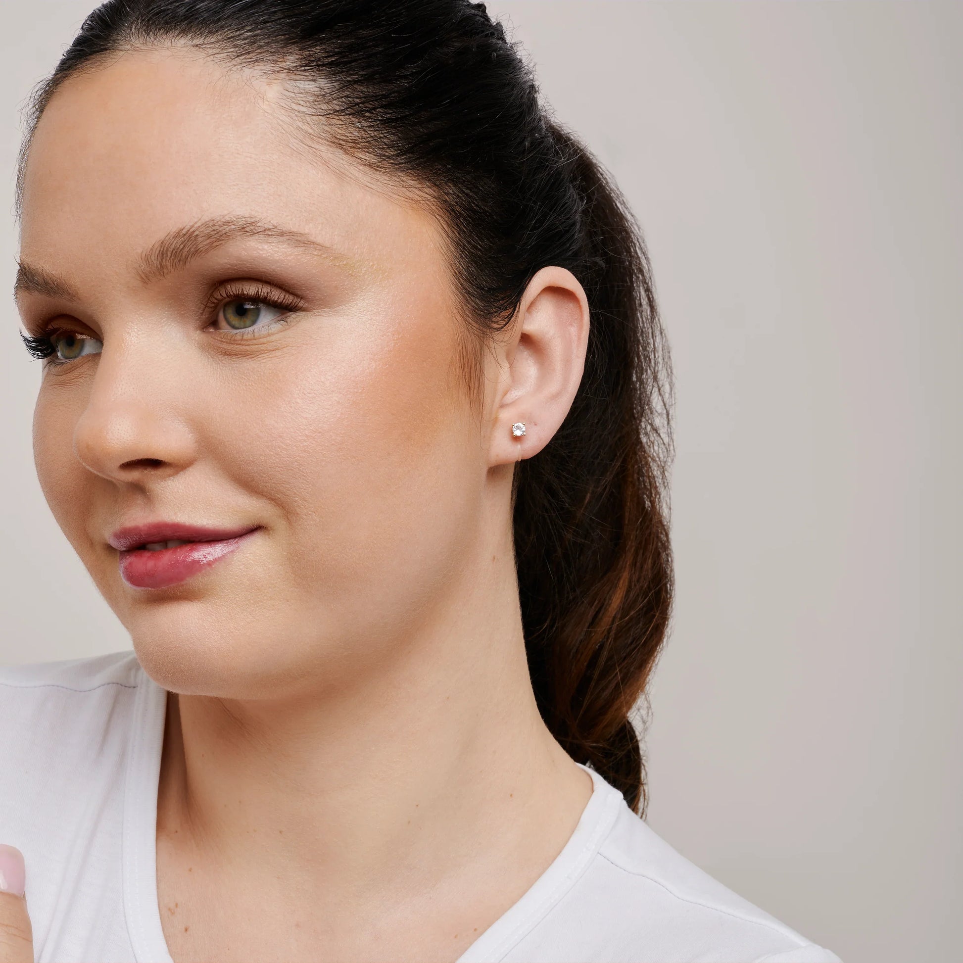 Crystalstud clip-on earrings by SOMIY – pain-free non-pierced jewelry for everyday wear