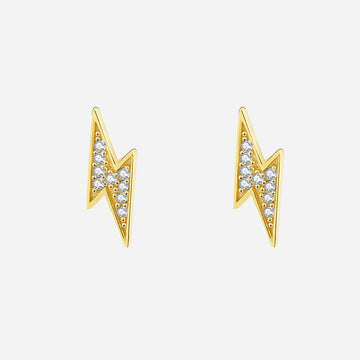 Gold Resin CZstud clip-on earrings by SOMIY – pain-free non-pierced jewelry for everyday wear