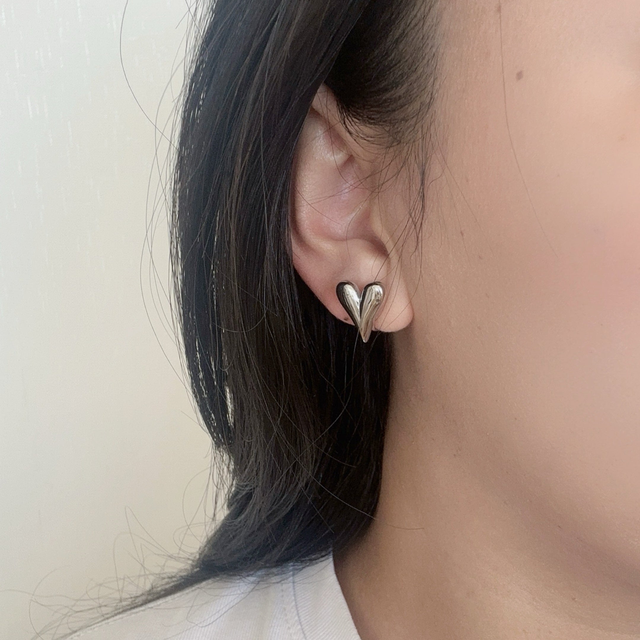 Heart Clip-On Stud Earrings