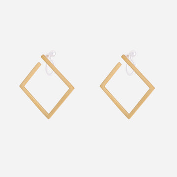 Gold Resinstud clip-on earrings by SOMIY – pain-free non-pierced jewelry for everyday wear