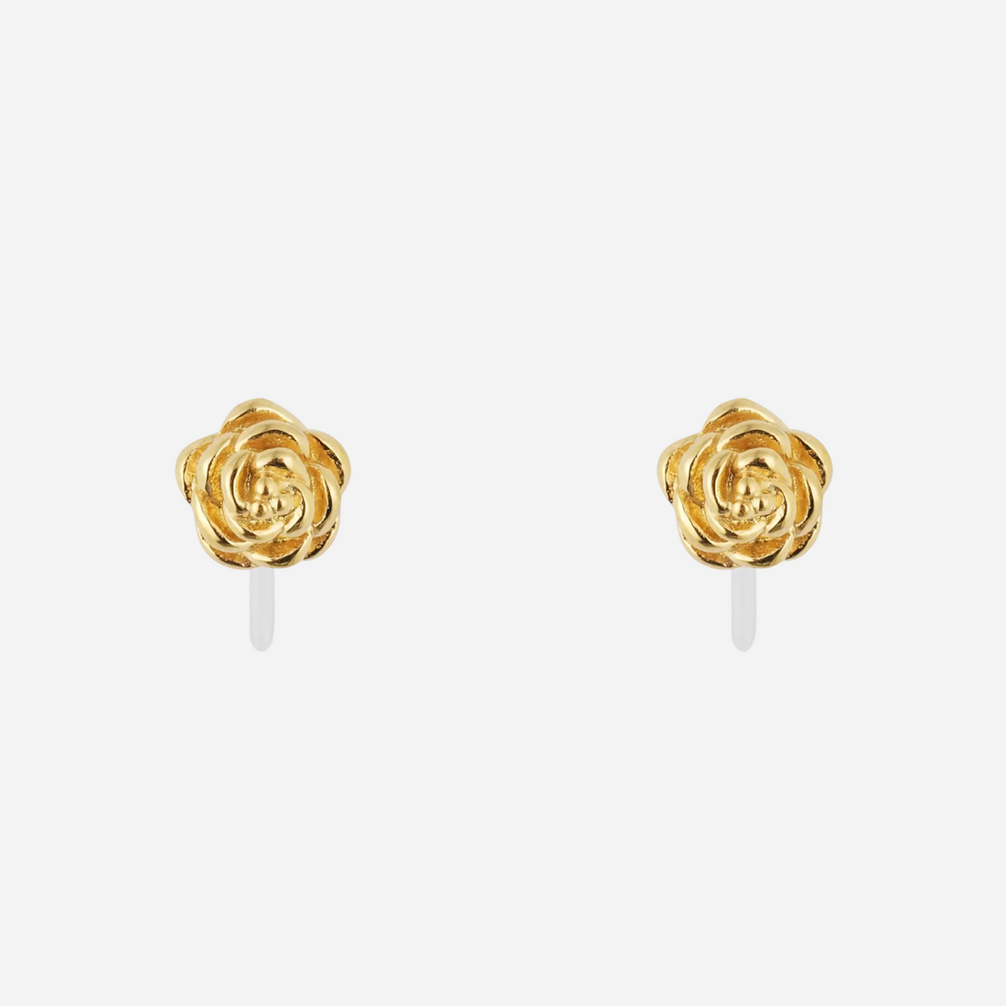 Gold Silver Resinstud clip-on earrings by SOMIY – pain-free non-pierced jewelry for everyday wear