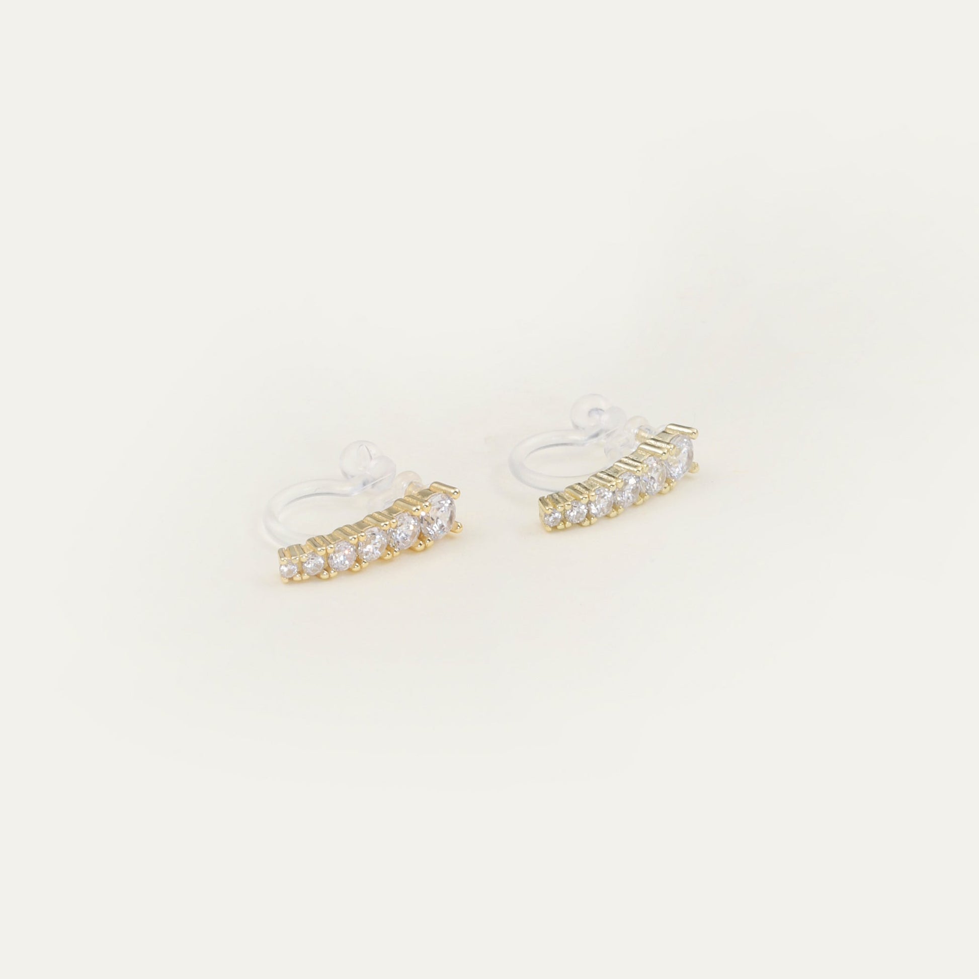CZstud clip-on earrings by SOMIY – pain-free non-pierced jewelry for everyday wear