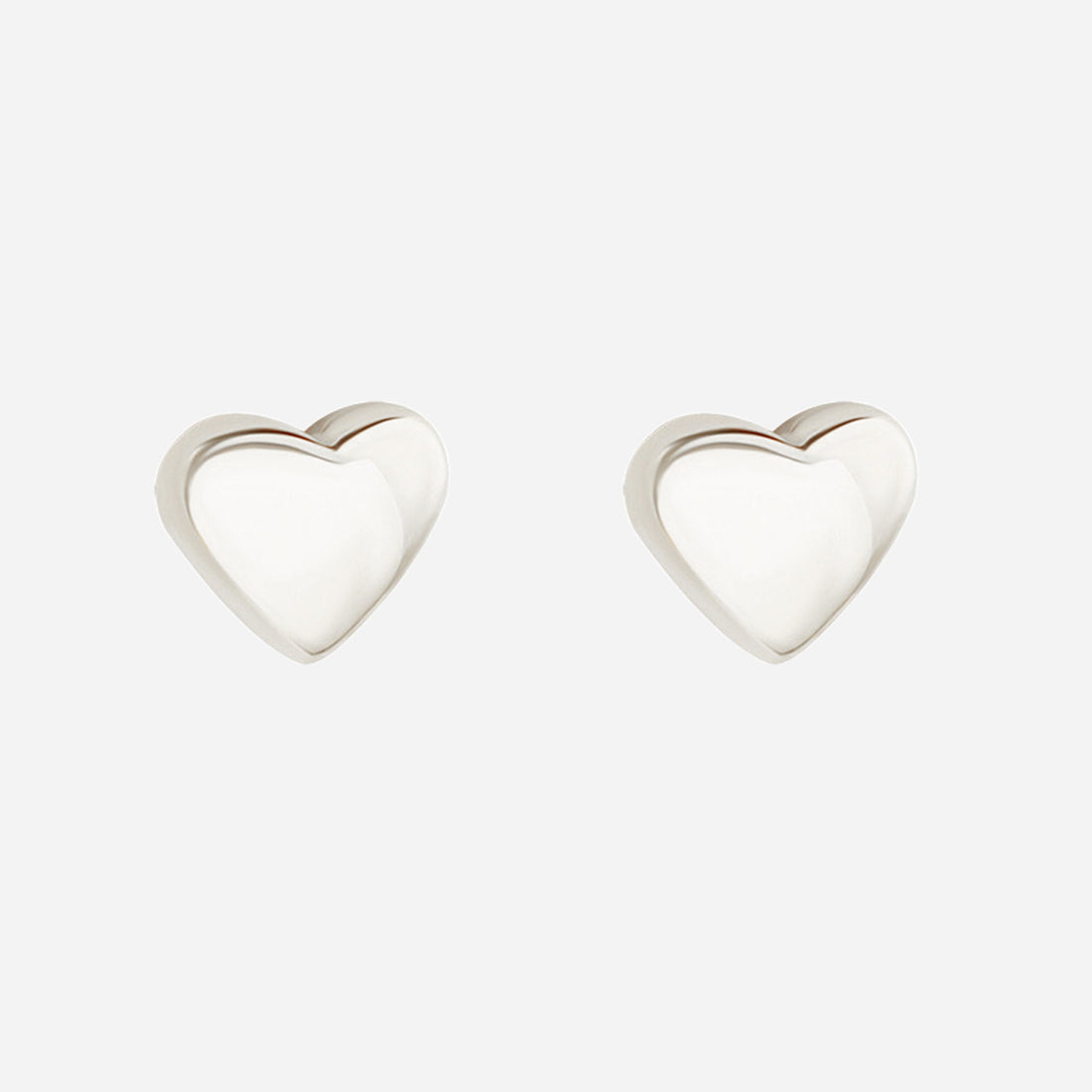 Small Heart Clip-On Stud Earrings for non-pierced ears by SOMIY