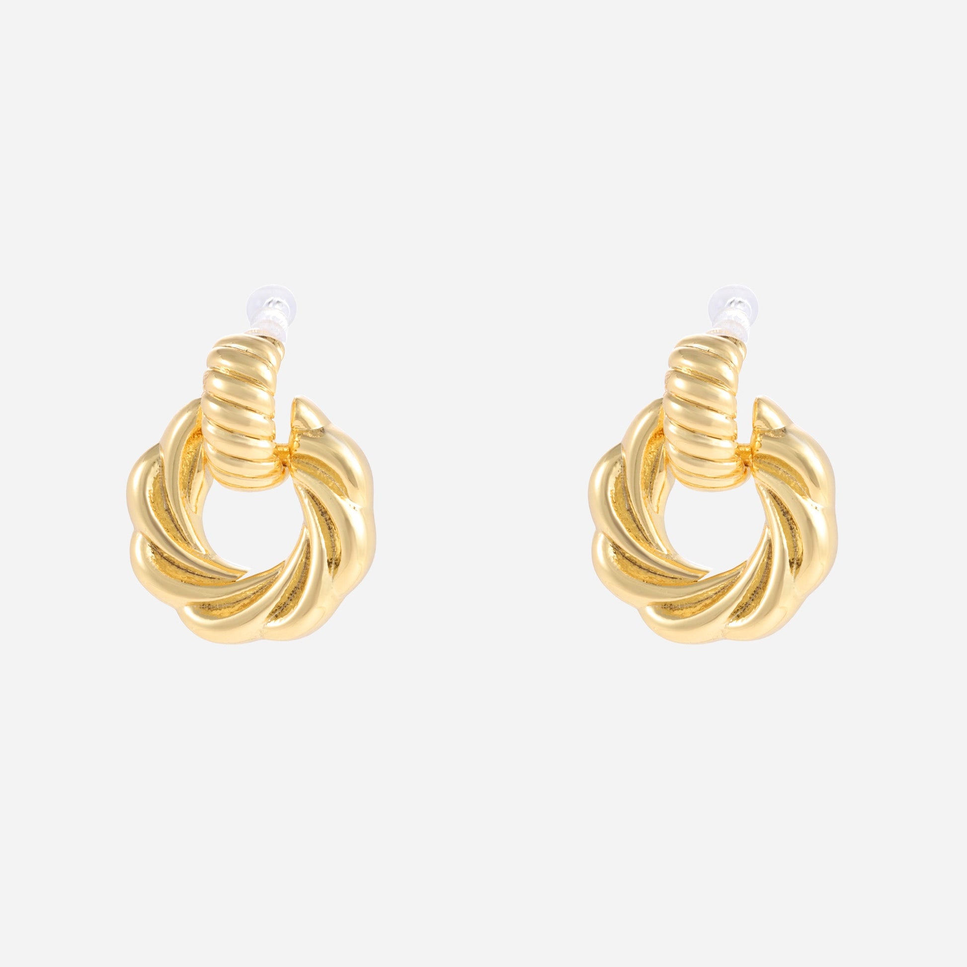 Gold Resinstud clip-on earrings by SOMIY – pain-free non-pierced jewelry for everyday wear