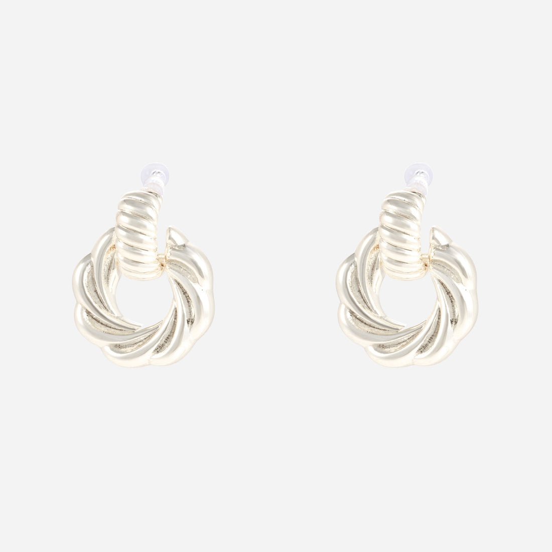Twist Door Knocker Clip-On Stud Earrings for non-pierced ears by SOMIY