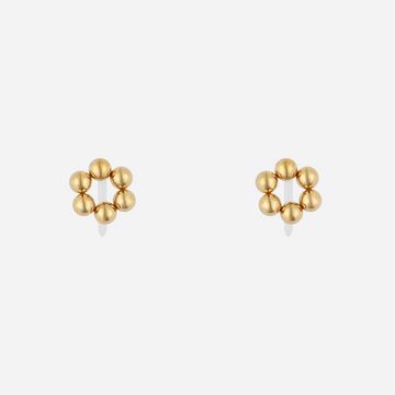 Gold Resinstud clip-on earrings by SOMIY – pain-free non-pierced jewelry for everyday wear