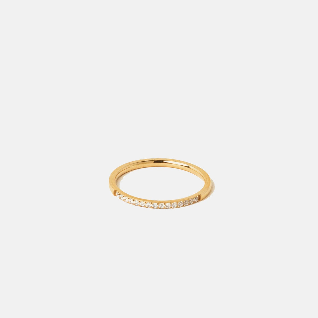 Gold Pave CZadjustable ring by SOMIY – elegant minimalist jewelry for everyday wear