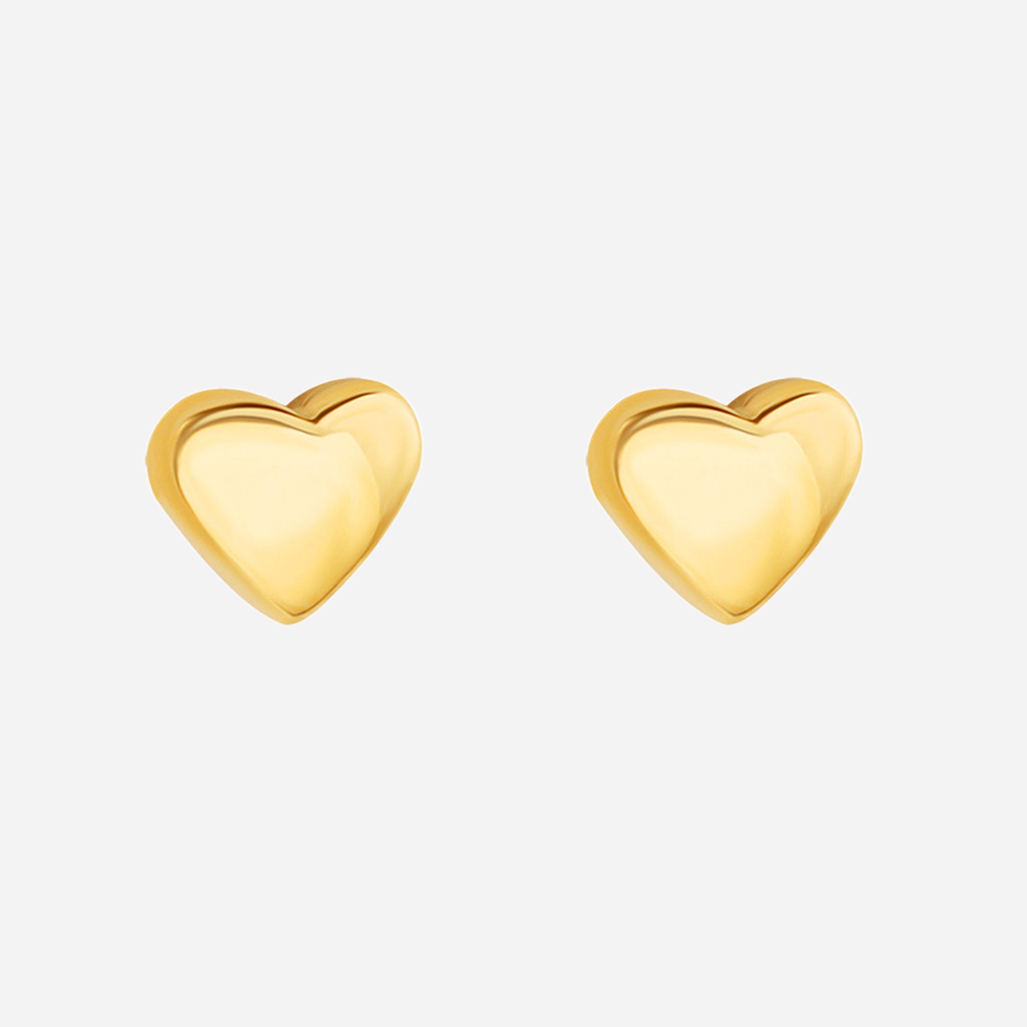 Kleine Herz-Clip-Ohrstecker – Gold