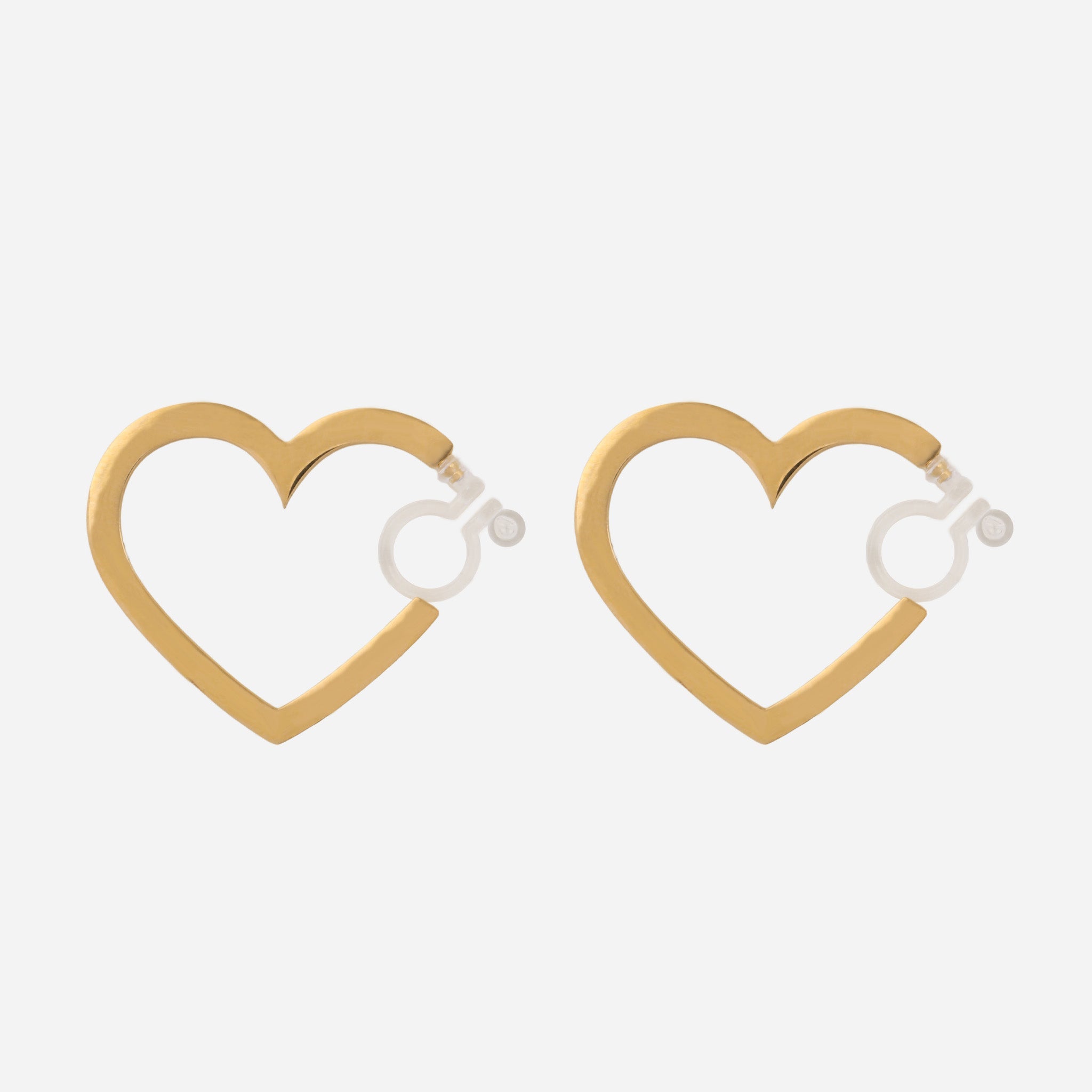 Gold Resinhoop clip-on earrings by SOMIY – pain-free non-pierced jewelry for everyday wear