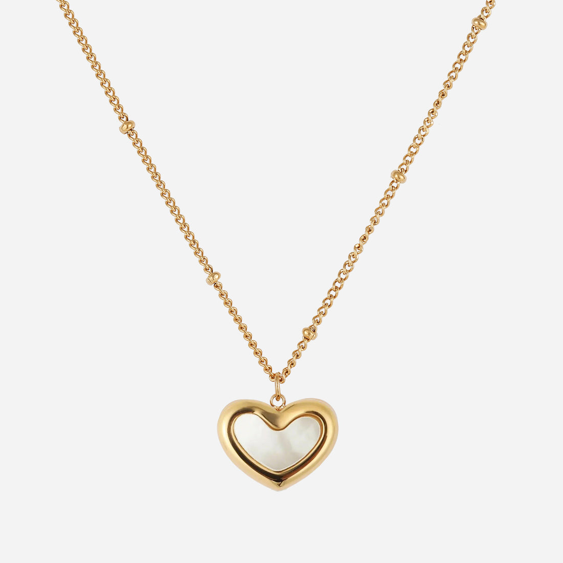 Mother of Pearl Heart Necklace - SOMIY