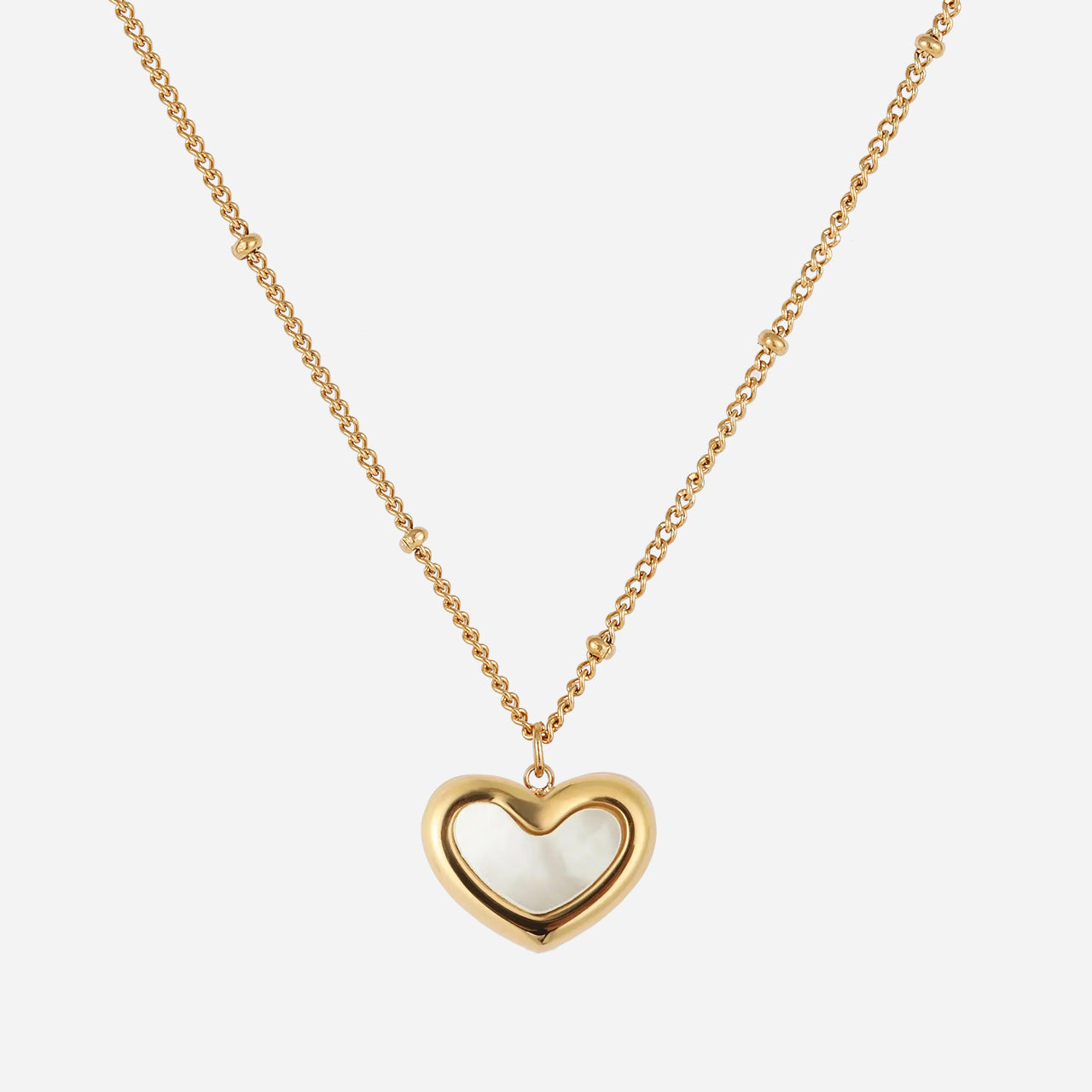 Mother of Pearl Heart Necklace - SOMIY