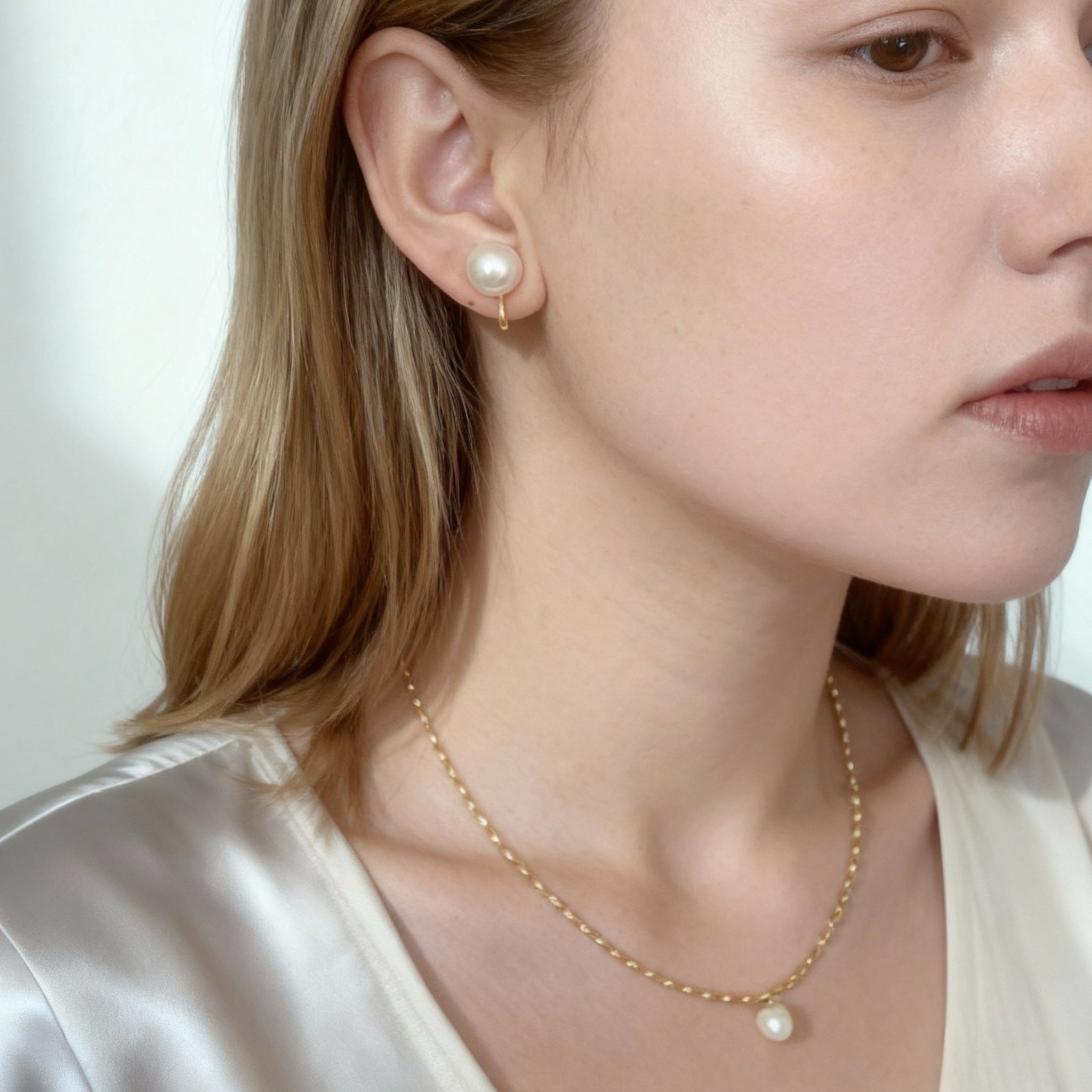 Pearl Mosquito Coil Earring