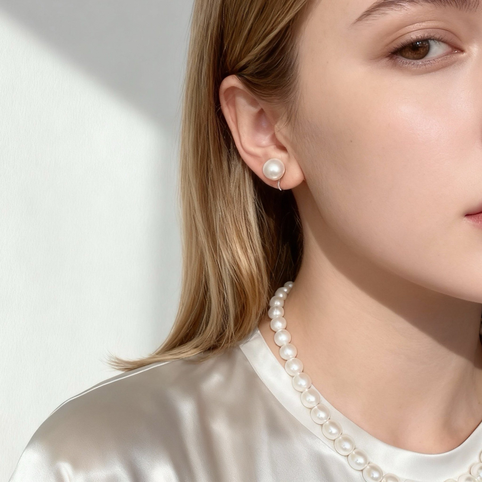 Pearl Mosquito Coil Earring