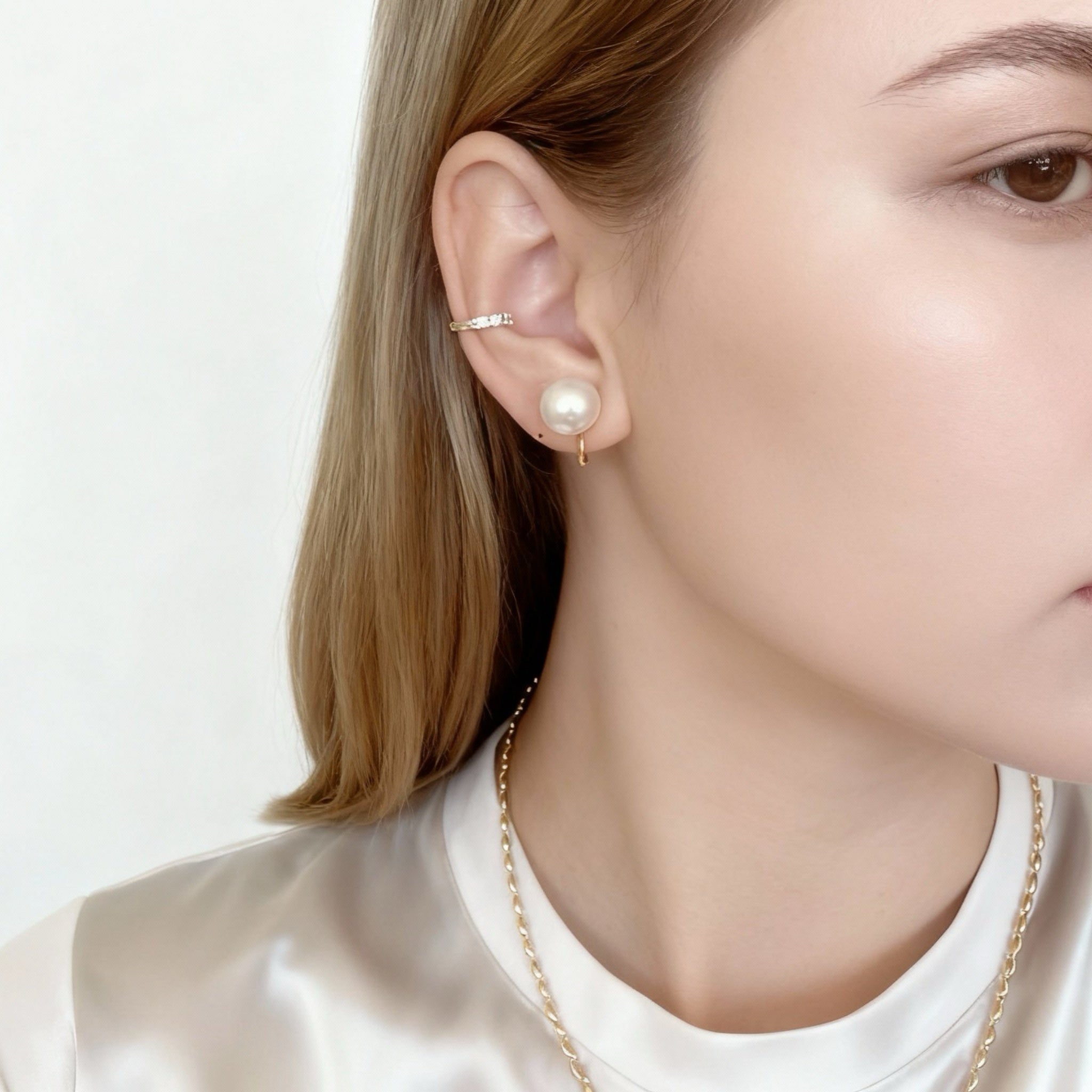 Pearl Mosquito Coil Earring