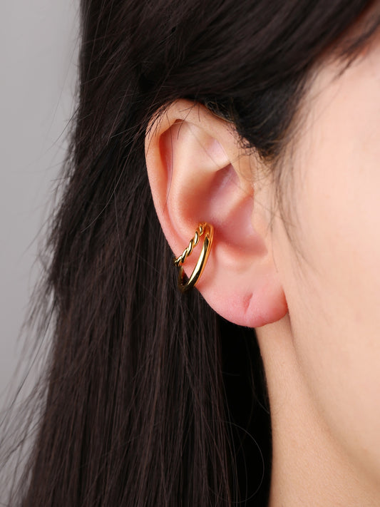 Ear Cuff a doppia spirale - Oro